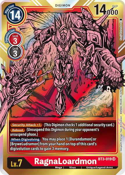 RagnaLoardmon [BT3-019] (Alternate Art) [Release Special Booster Ver.1.5] | Arkham Games and Comics