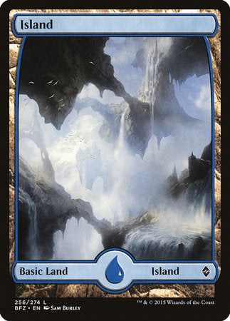 Island (256) - Full Art [Battle for Zendikar] | Arkham Games and Comics