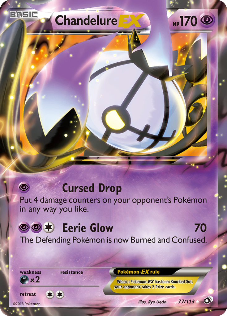 Chandelure EX (77/113) [Black & White: Legendary Treasures] | Arkham Games and Comics