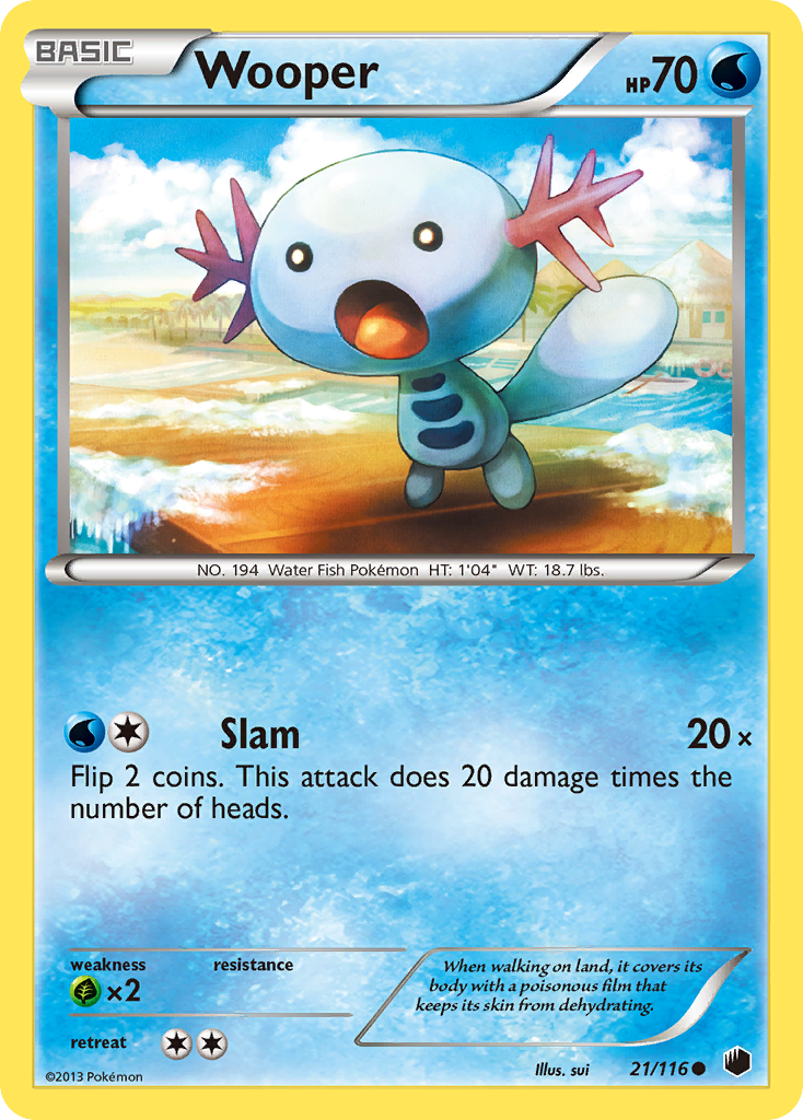 Wooper (21/116) [Black & White: Plasma Freeze] | Arkham Games and Comics