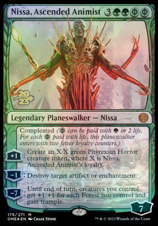 Nissa, Ascended Animist [Phyrexia: All Will Be One Prerelease Promos] | Arkham Games and Comics