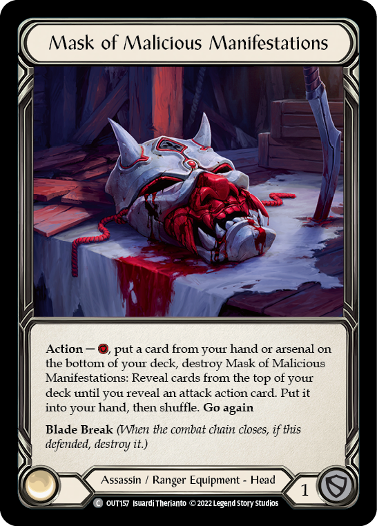 Mask of Malicious Manifestations [OUT157] (Outsiders)  Cold Foil | Arkham Games and Comics