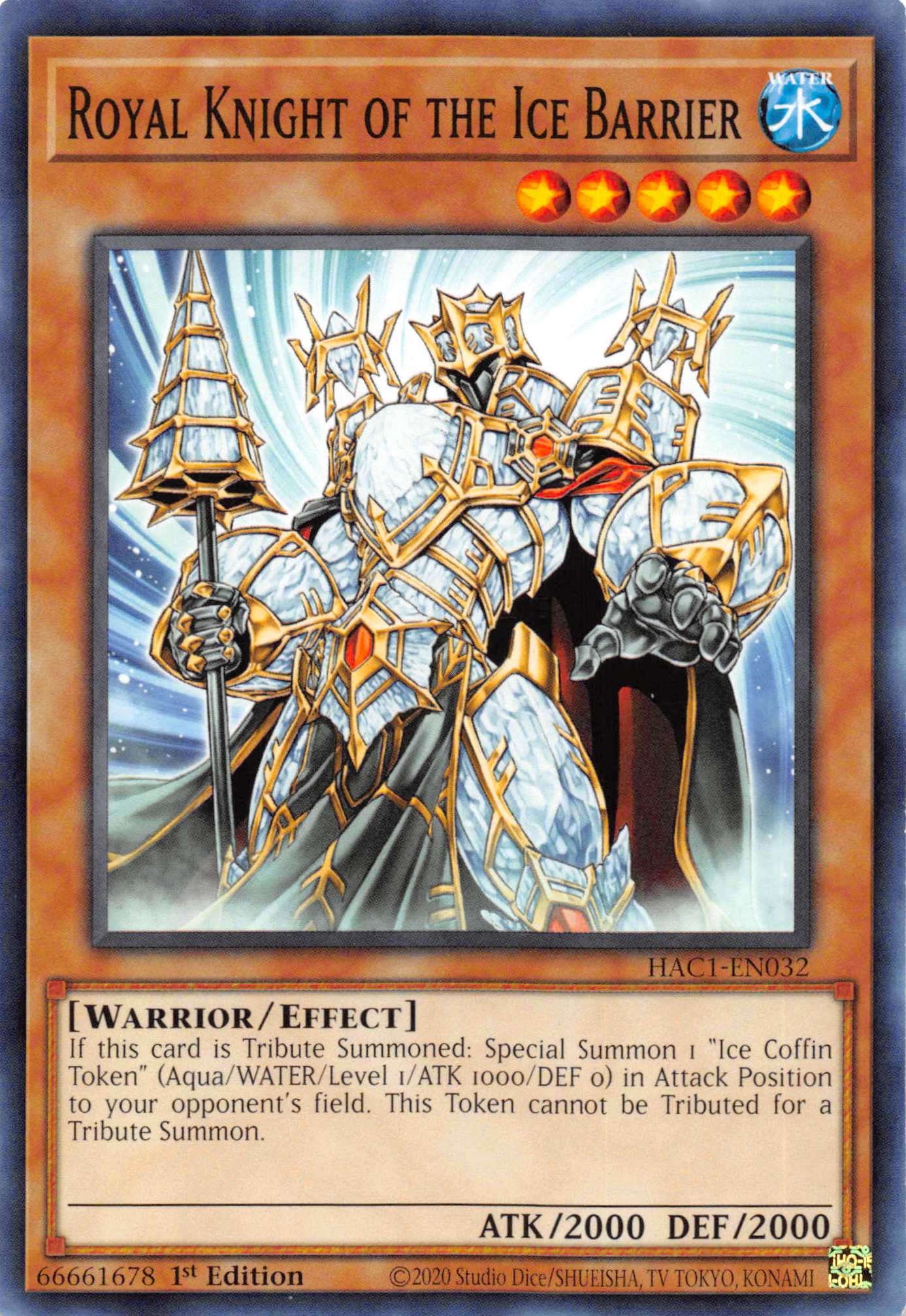 Royal Knight of the Ice Barrier [HAC1-EN032] Common | Arkham Games and Comics