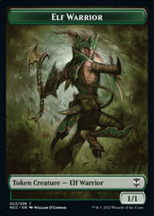 Elf Warrior // Wurm Double-sided Token [Streets of New Capenna Commander Tokens] | Arkham Games and Comics