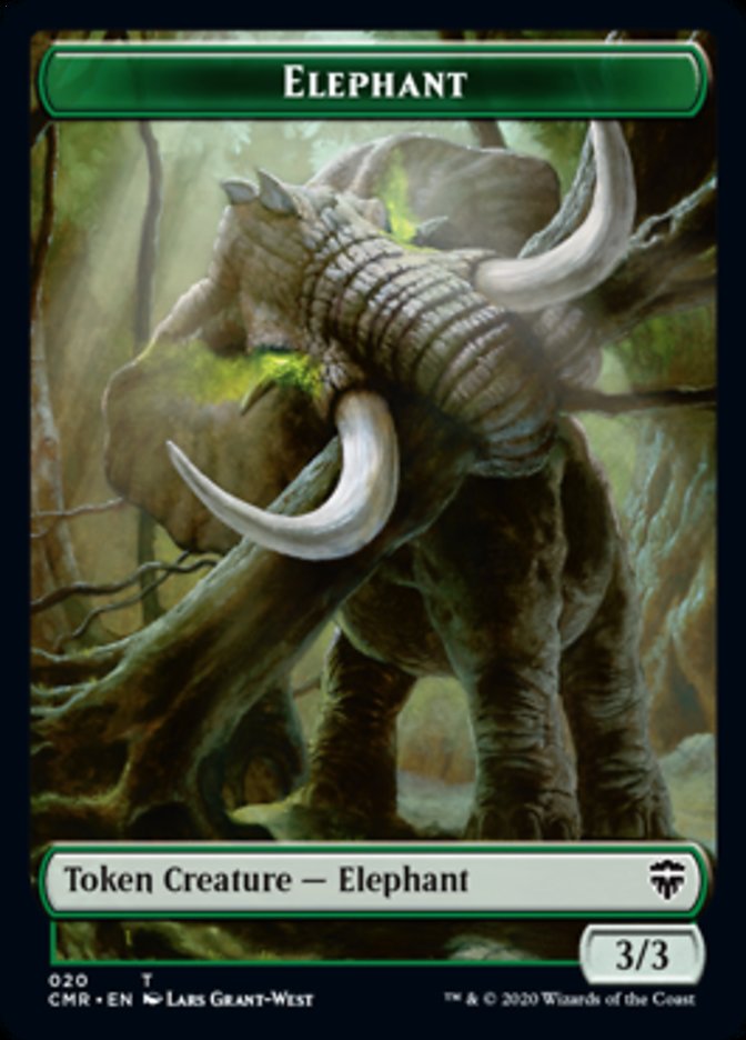 Beast (19) // Elephant Token [Commander Legends Tokens] | Arkham Games and Comics