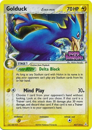 Golduck (43/110) (Delta Species) (Stamped) [EX: Holon Phantoms] | Arkham Games and Comics