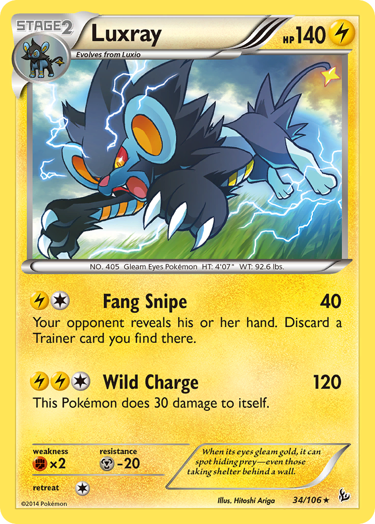 Luxray (34/106) [XY: Flashfire] | Arkham Games and Comics