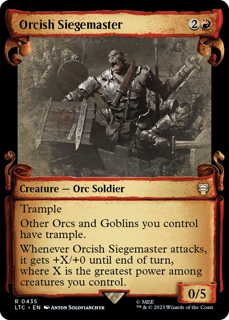 Orcish Siegemaster [The Lord of the Rings: Tales of Middle-Earth Commander Showcase Scrolls] | Arkham Games and Comics