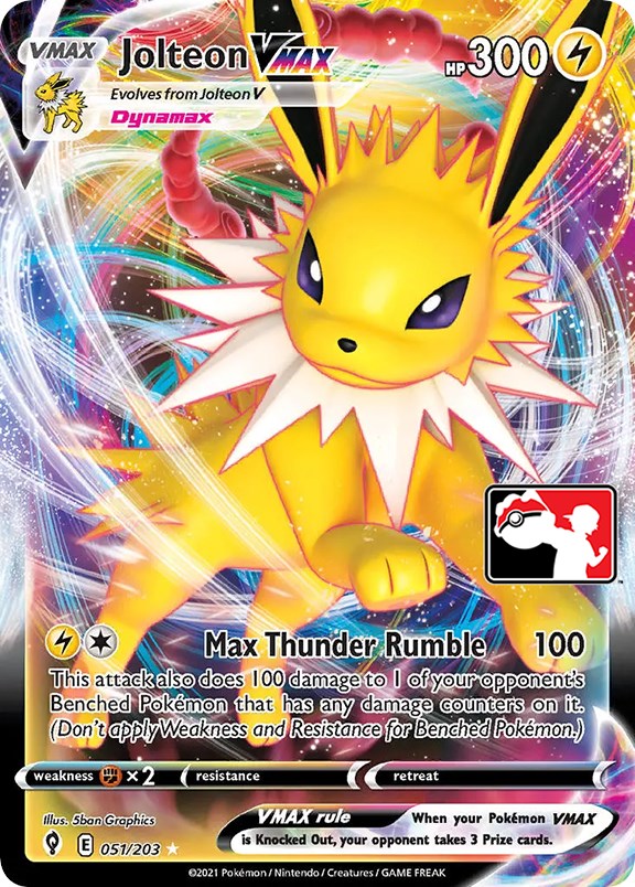 Jolteon VMAX (051/203) [Prize Pack Series One] | Arkham Games and Comics