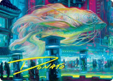 Skyswimmer Koi Art Card (Gold-Stamped Signature) [Kamigawa: Neon Dynasty Art Series] | Arkham Games and Comics