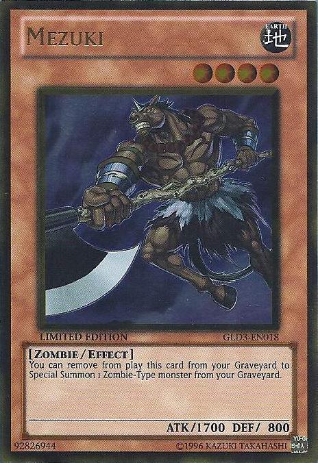 Mezuki [GLD3-EN018] Gold Rare | Arkham Games and Comics