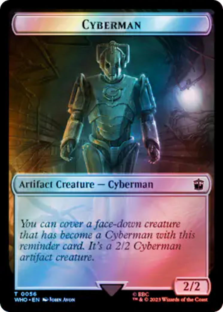 Dalek // Cyberman Double-Sided Token (Surge Foil) [Doctor Who Tokens] | Arkham Games and Comics