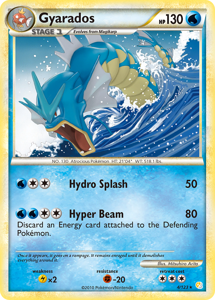 Gyarados (4/123) [HeartGold & SoulSilver: Base Set] | Arkham Games and Comics