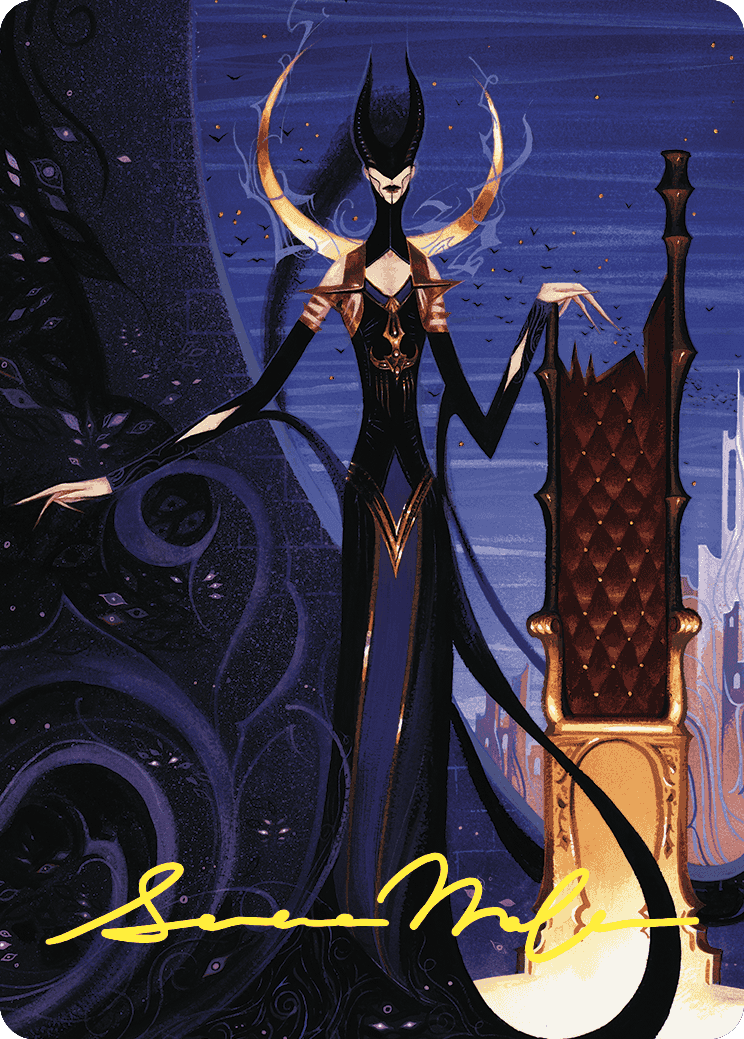 Ashiok, Wicked Manipulator Art Card (57/81) (Gold-Stamped Signature) [Wilds of Eldraine Art Series] | Arkham Games and Comics