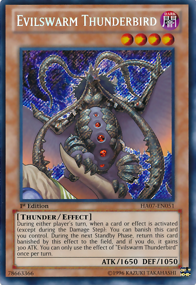 Evilswarm Thunderbird [HA07-EN051] Secret Rare | Arkham Games and Comics