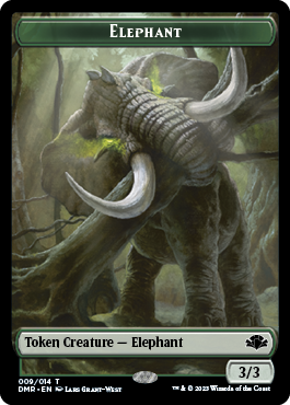 Elephant Token [Dominaria Remastered Tokens] | Arkham Games and Comics