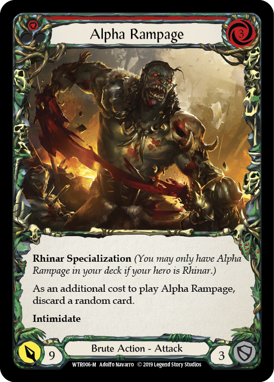 Alpha Rampage [WTR006-M] (Welcome to Rathe)  Alpha Print Rainbow Foil | Arkham Games and Comics