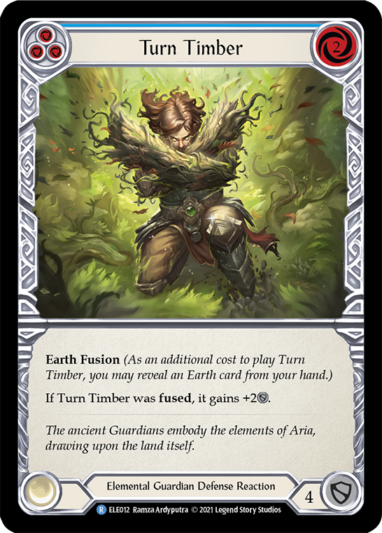 Turn Timber (Blue) [ELE012] (Tales of Aria)  1st Edition Rainbow Foil | Arkham Games and Comics