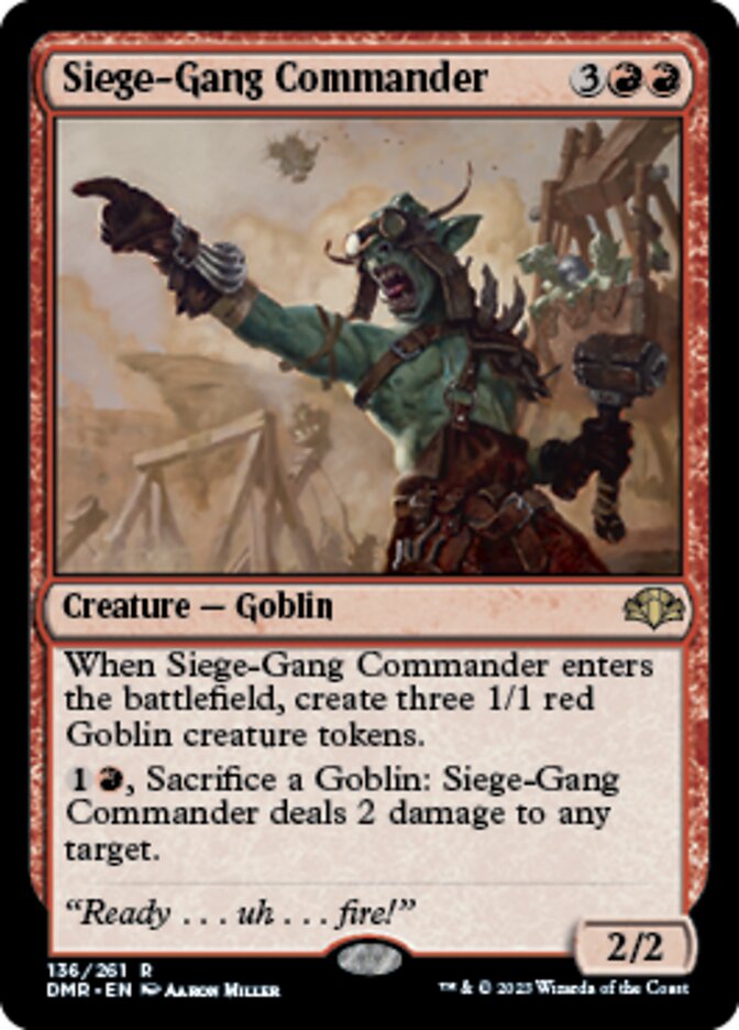 Siege-Gang Commander [Dominaria Remastered] | Arkham Games and Comics