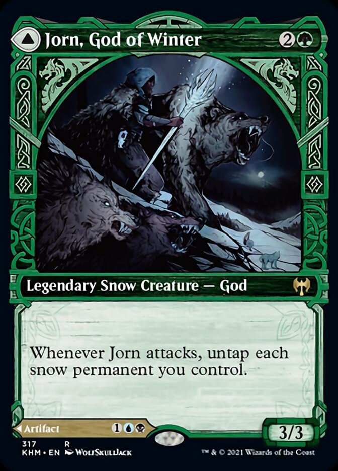 Jorn, God of Winter // Kaldring, the Rimestaff (Showcase) [Kaldheim] | Arkham Games and Comics