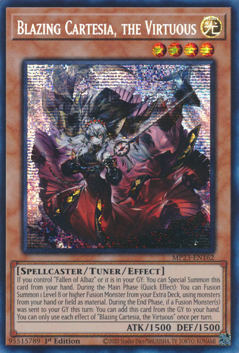 Blazing Cartesia, the Virtuous [MP23-EN162] Prismatic Secret Rare | Arkham Games and Comics