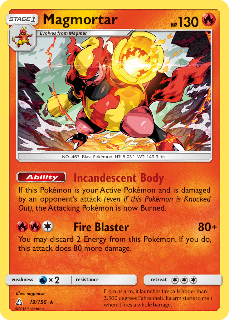 Magmortar (19/156) [Sun & Moon: Ultra Prism] | Arkham Games and Comics