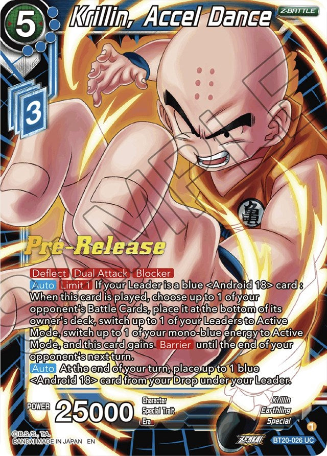 Krillin, Accel Dance (BT20-026) [Power Absorbed Prerelease Promos] | Arkham Games and Comics