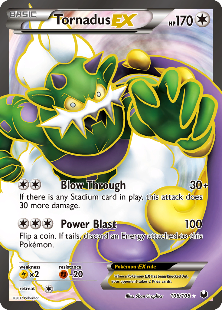 Tornadus EX (108/108) [Black & White: Dark Explorers] | Arkham Games and Comics