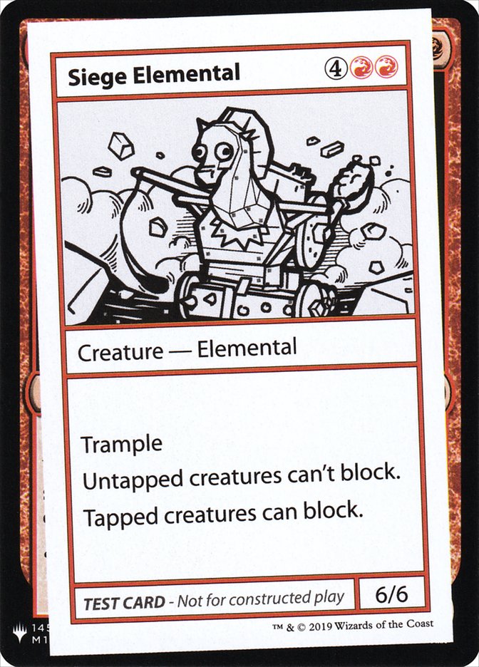 Siege Elemental [Mystery Booster Playtest Cards] | Arkham Games and Comics