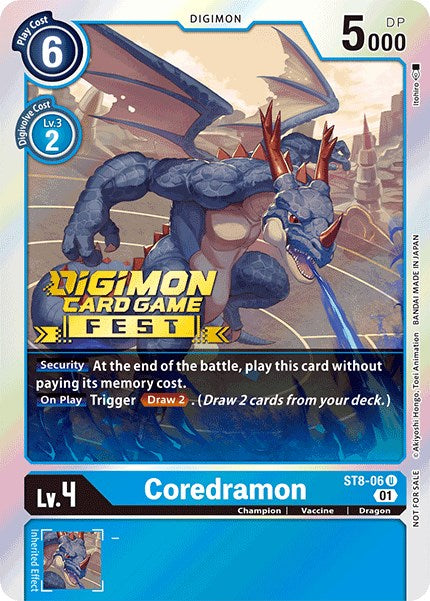 Coredramon [ST8-06] (Digimon Card Game Fest 2022) [Starter Deck: Ulforce Veedramon Promos] | Arkham Games and Comics