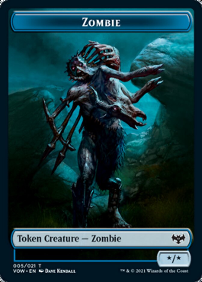 Zombie Token (005) [Innistrad: Crimson Vow Tokens] | Arkham Games and Comics