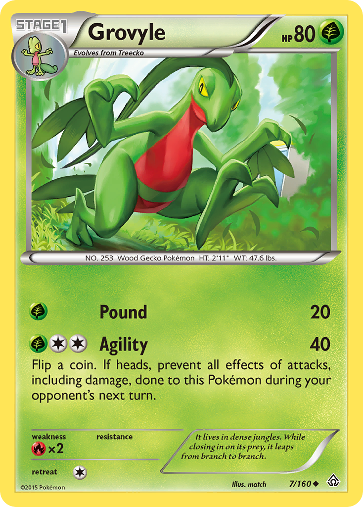 Grovyle (7/160) [XY: Primal Clash] | Arkham Games and Comics