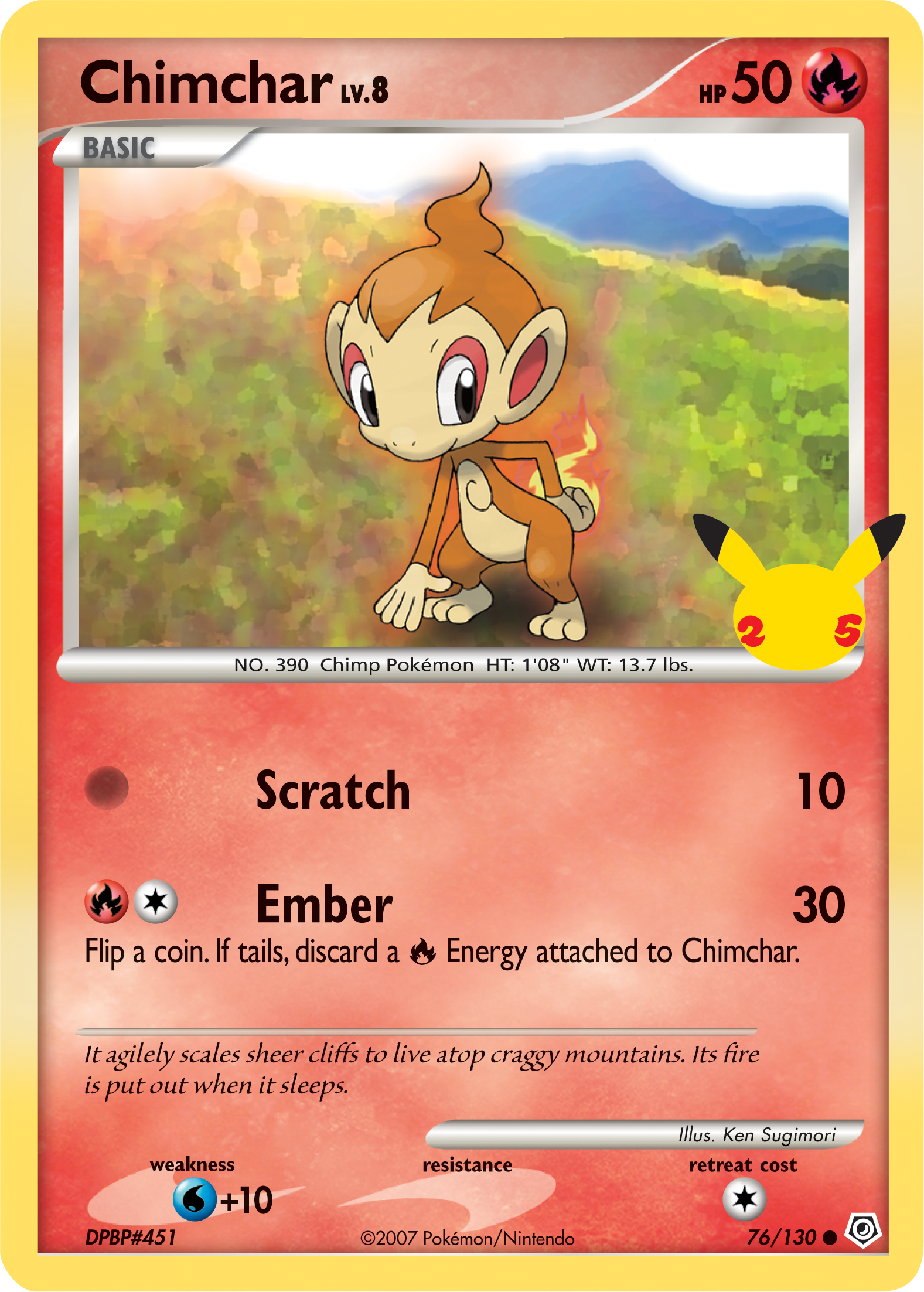 Chimchar (76/130) [First Partner Pack] | Arkham Games and Comics