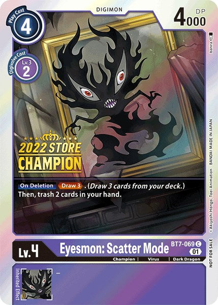 Eyesmon: Scatter Mode [BT7-069] (2022 Store Champion) [Next Adventure Promos] | Arkham Games and Comics