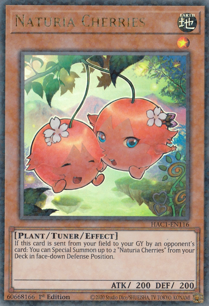 Naturia Cherries (Duel Terminal) [HAC1-EN116] Parallel Rare | Arkham Games and Comics