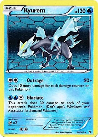 Kyurem (34/101) (Cosmos Holo) [Black & White: Noble Victories] | Arkham Games and Comics