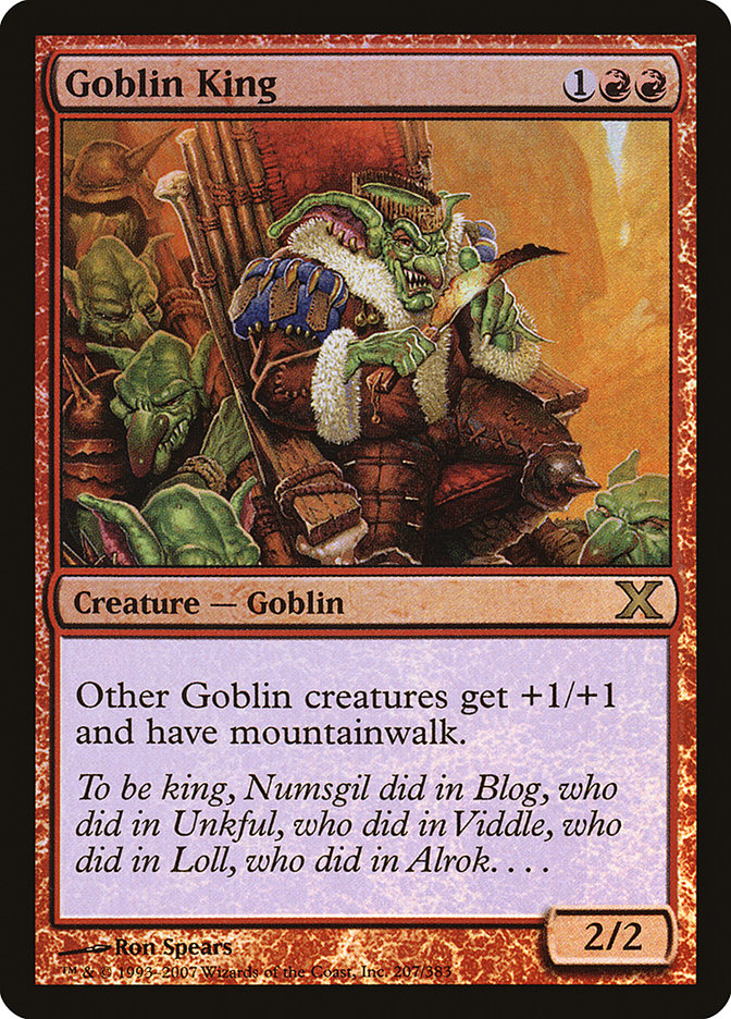 Goblin King (Premium Foil) [Tenth Edition] | Arkham Games and Comics