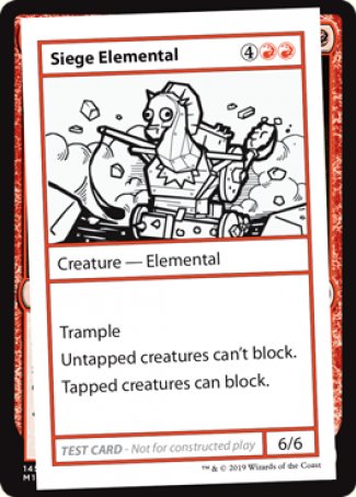 Siege Elemental (2021 Edition) [Mystery Booster Playtest Cards] | Arkham Games and Comics