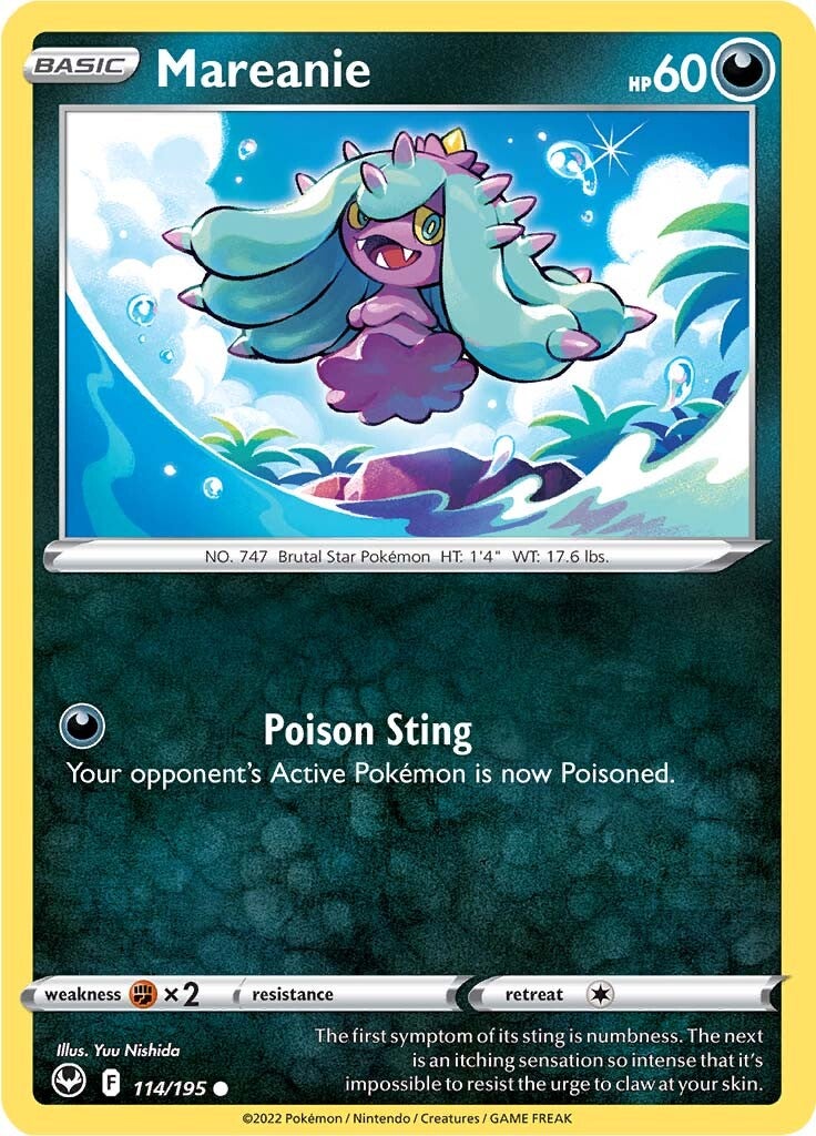 Mareanie (114/195) [Sword & Shield: Silver Tempest] | Arkham Games and Comics