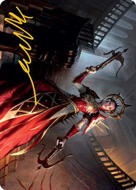 Bloodthirsty Adversary Art Card (Gold-Stamped Signature) [Innistrad: Midnight Hunt Art Series] | Arkham Games and Comics