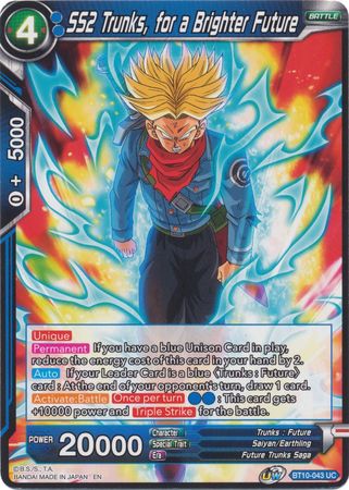 SS2 Trunks, for a Brighter Future (BT10-043) [Rise of the Unison Warrior 2nd Edition] | Arkham Games and Comics