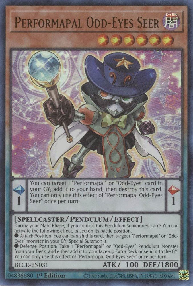 Performapal Odd-Eyes Seer [BLCR-EN031] Ultra Rare | Arkham Games and Comics