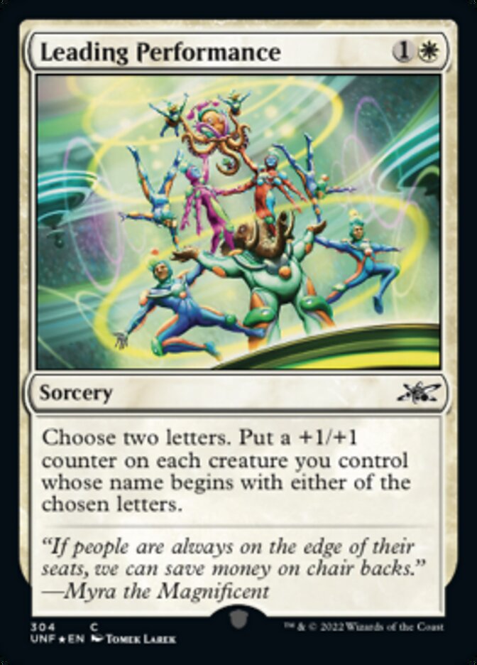 Leading Performance (Galaxy Foil) [Unfinity] | Arkham Games and Comics