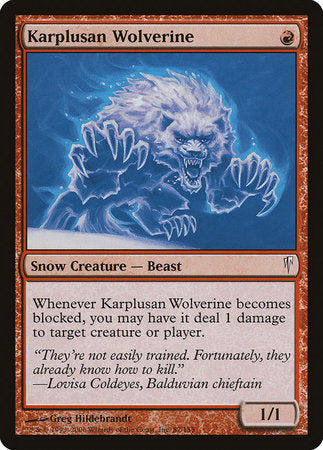 Karplusan Wolverine [Coldsnap] | Arkham Games and Comics