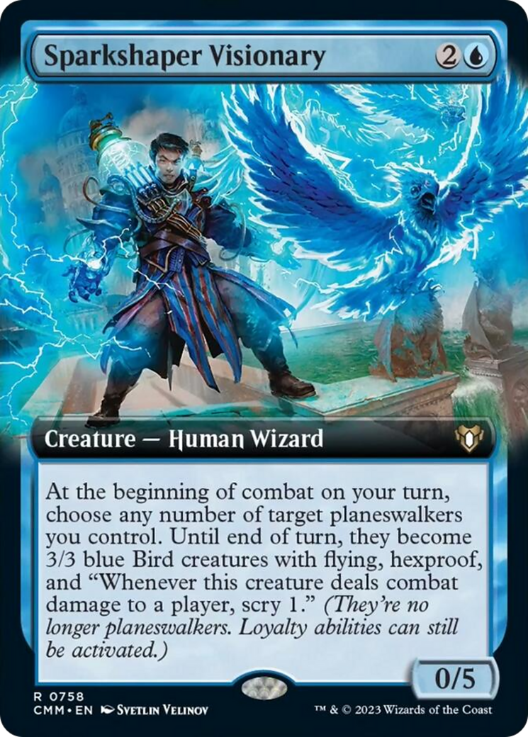 Sparkshaper Visionary (Extended Art) [Commander Masters] | Arkham Games and Comics