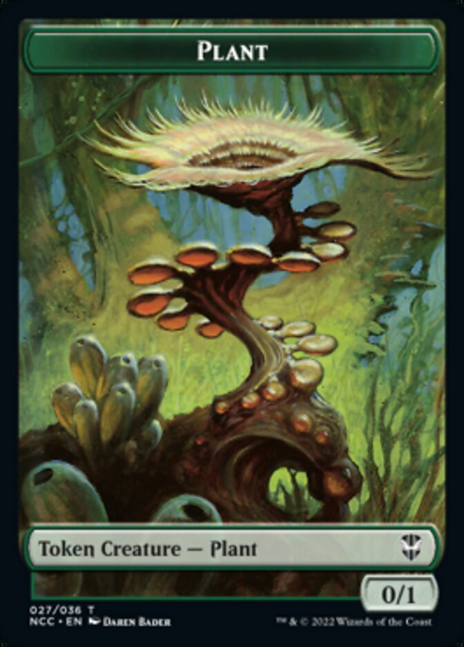 Plant // Treasure (015) Double-sided Token [Streets of New Capenna Commander Tokens] | Arkham Games and Comics