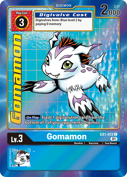 Gomamon [EX1-012] (Alternate Art) [Classic Collection] | Arkham Games and Comics