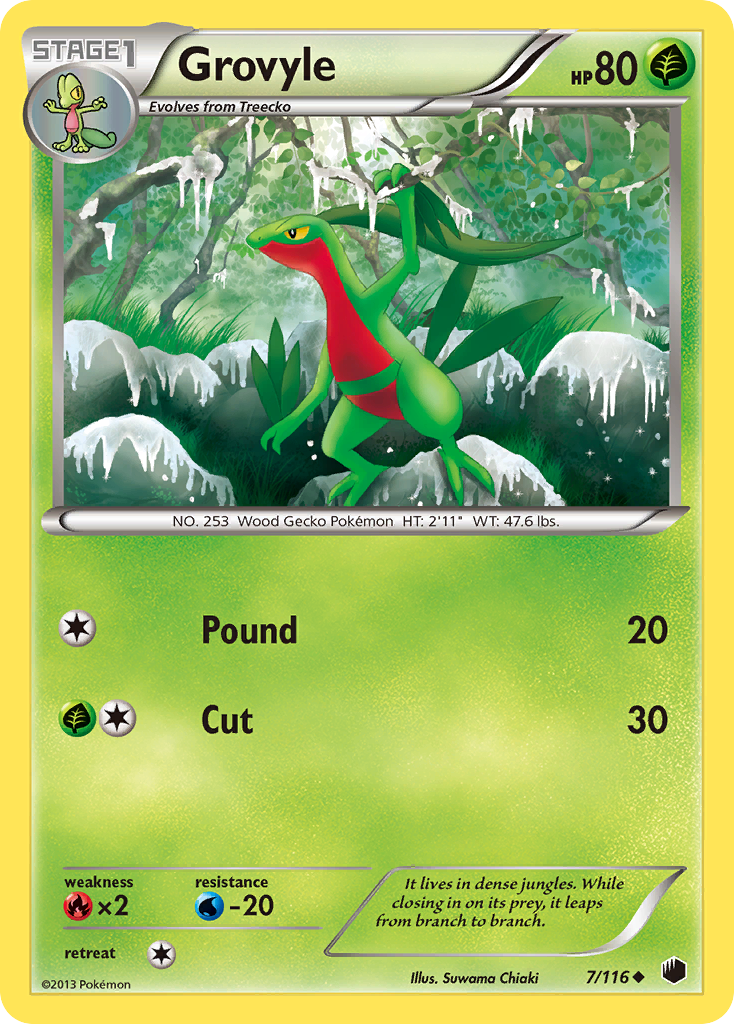 Grovyle (7/116) [Black & White: Plasma Freeze] | Arkham Games and Comics