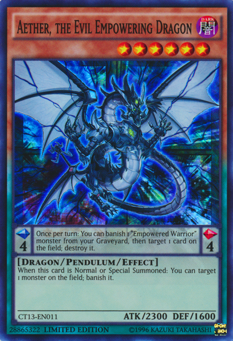 Aether, the Evil Empowering Dragon [CT13-EN011] Super Rare | Arkham Games and Comics