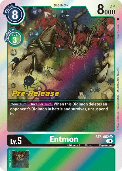 Entmon [BT6-052] [Double Diamond Pre-Release Cards] | Arkham Games and Comics